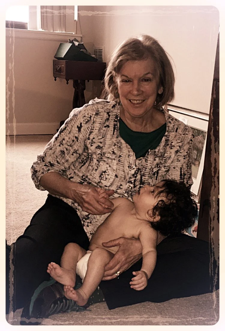I love that he is looking at her like that and that they are holding hands. (He is naked because I forgot to pack clothes in his diaper bag and he had a blow out.)