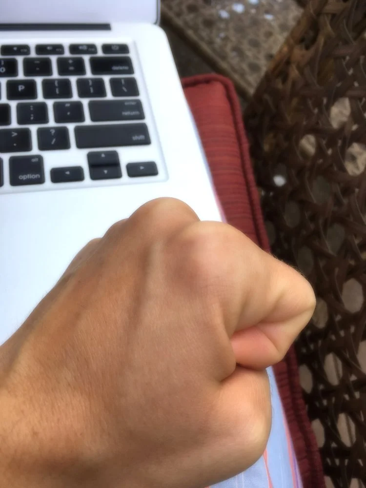 This is another favorite move. When I think I'm relaxed and then realize my hands have been clenched for 20 minutes. 