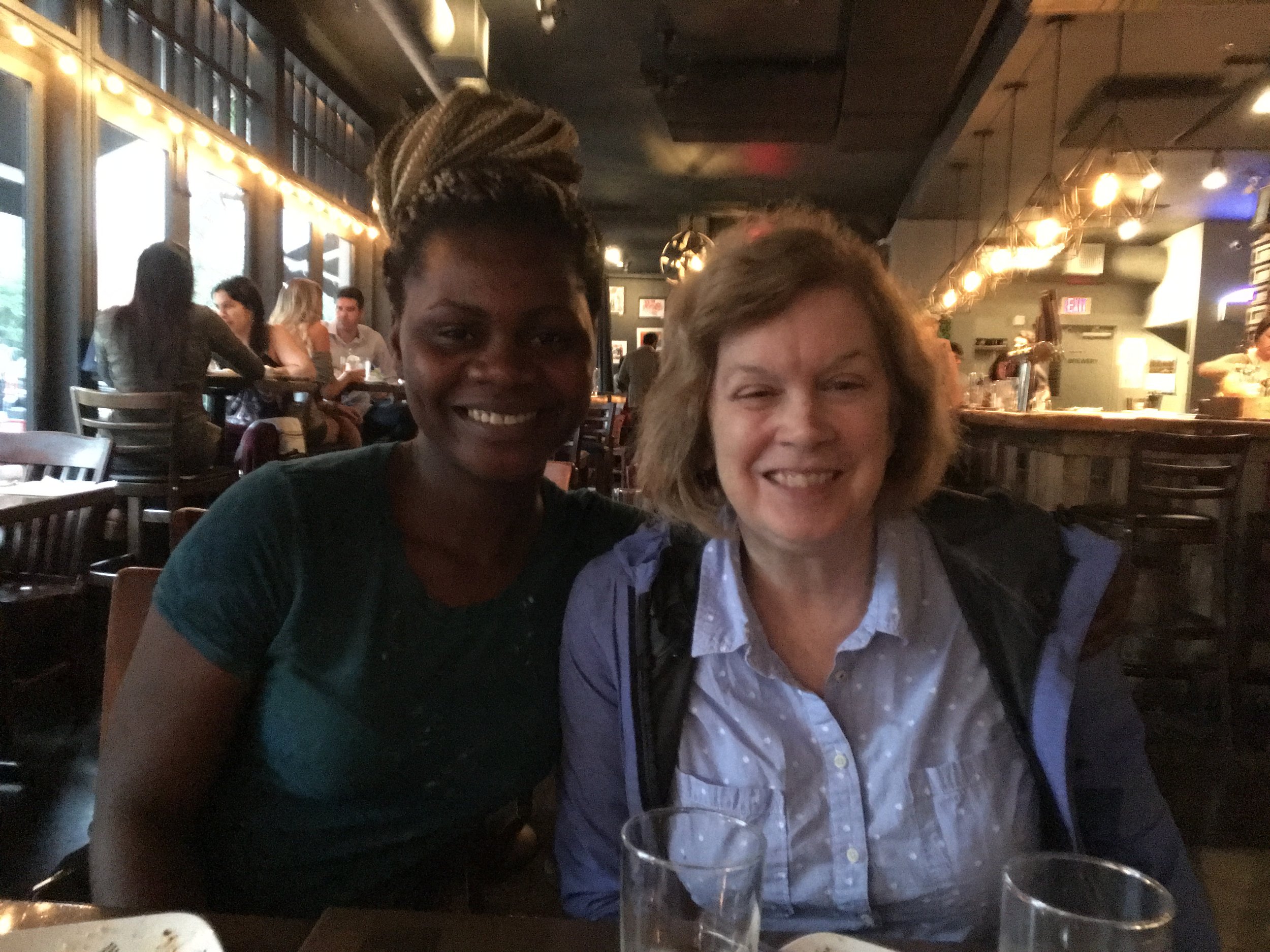 Mom and her wonderful aide at that dinner.
