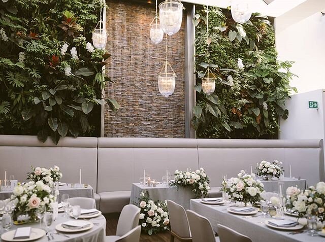 Loving all this natural light pouring in through the skylights to feature the living greenery wall, waterfall and dove grey details. 
I know many of you have had to postpone your weddings until next year but it will be worth the wait to once again ha