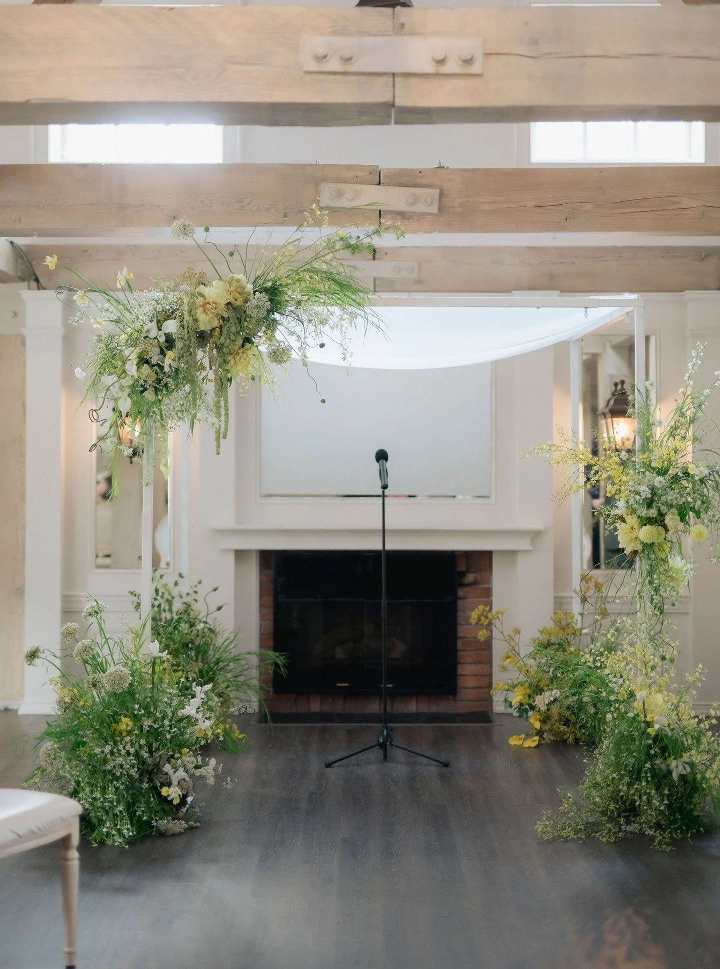 I love adding cultural touches to weddings even if you don't practice or don't feel close to your roots - this is a way to nourish that connection for your new union and family. 

Here is a chuppah that looks stunning from all angles! And yes, I spen