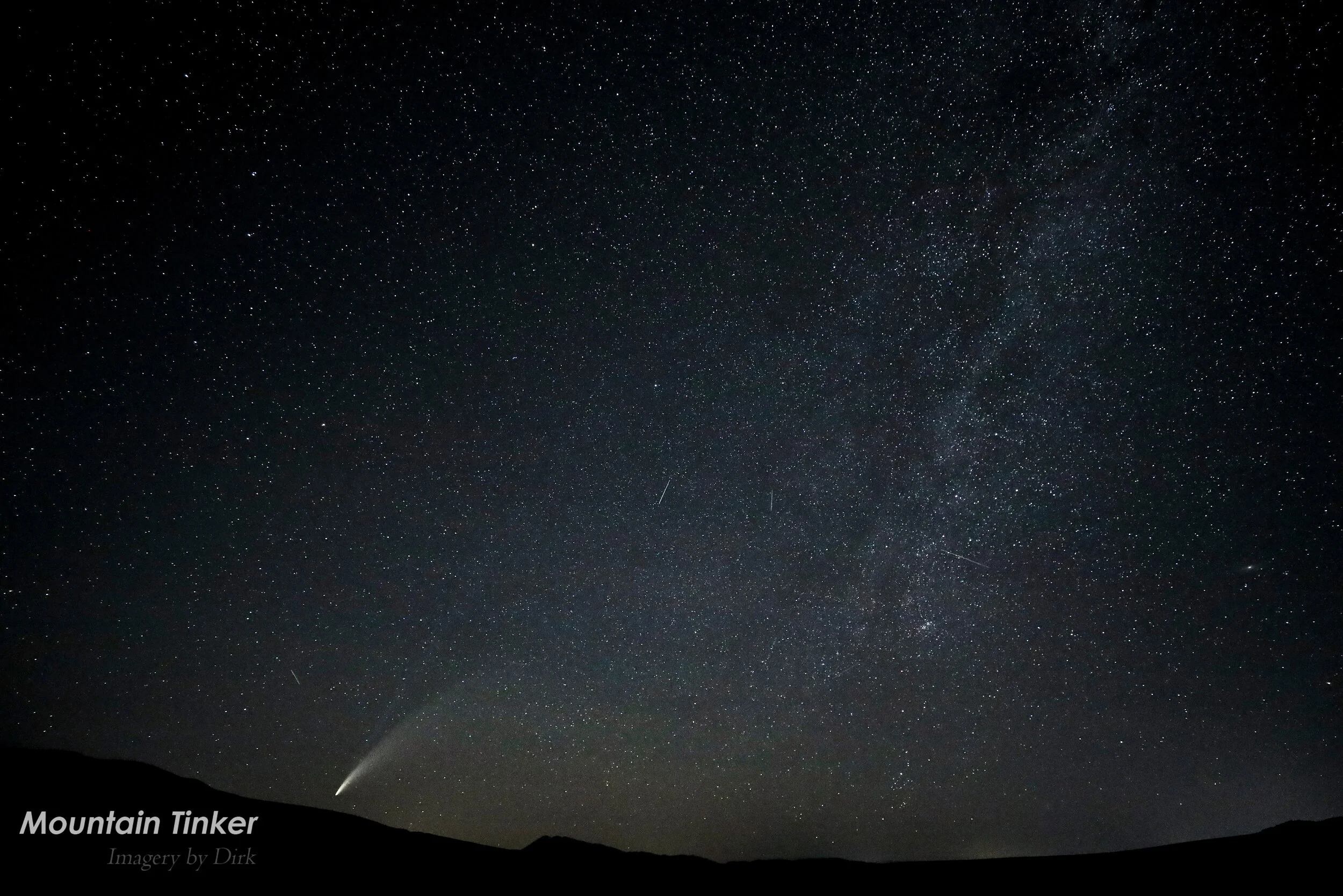 Neowise comet and Milky Way