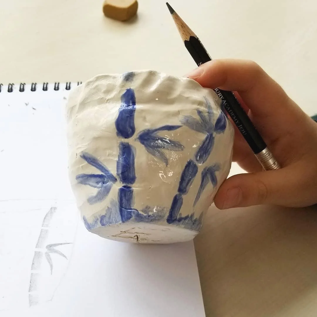 3rd grade pinch pot inspired by Joseon Dynasty Vessels