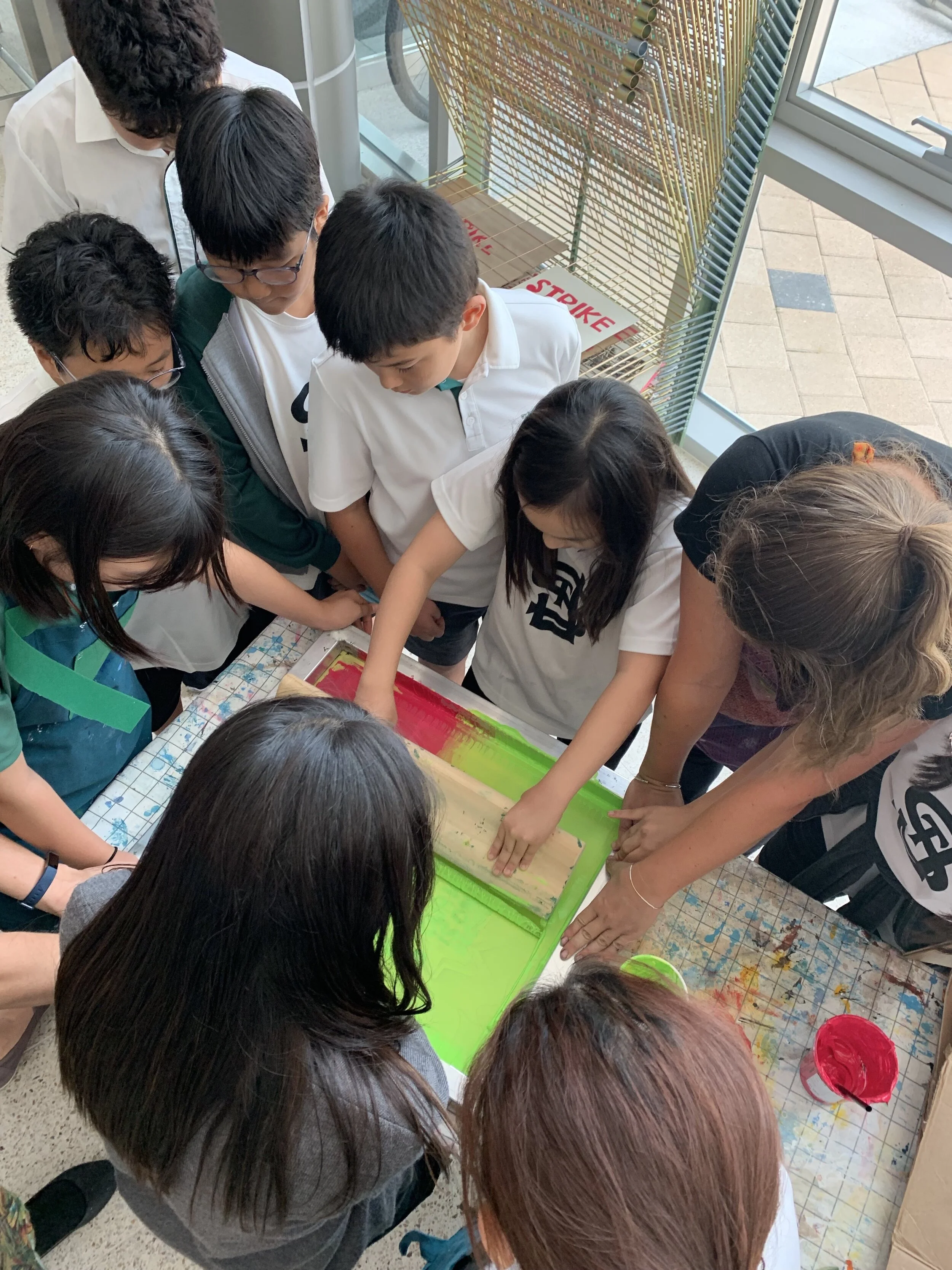 Silkscreening Climate Strike Posters