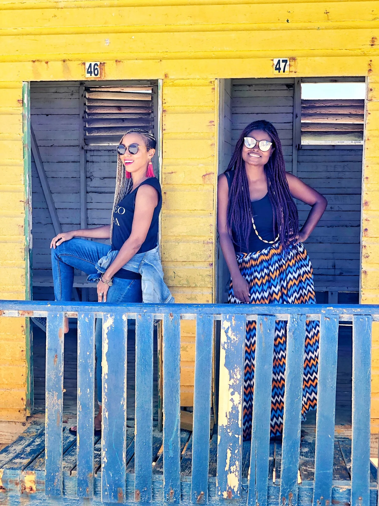 Jules and I on Muizenberg Beach