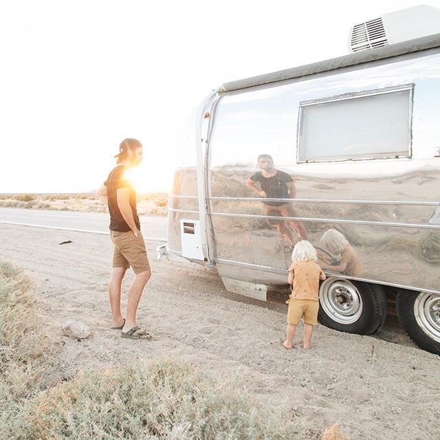 Our airstream tire popped in the middle of the desert within the first few hours of our two week road-trip but we got a cheap hotel and got the trailer towed to a shop for new tires. We found out that our friends were randomly staying at the same hot