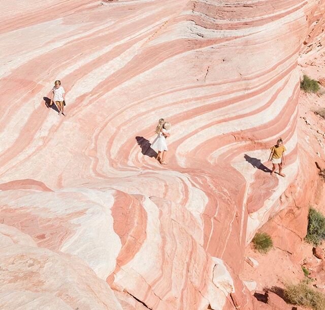 I convinced the fam to drive an extra hour out of the way to hike to these swirly rocks that are in my favorite color palette. It was 95 degrees and HOT but so worth the short 1.5 mi walk. My son at the end of the hike looked over at me with his pink