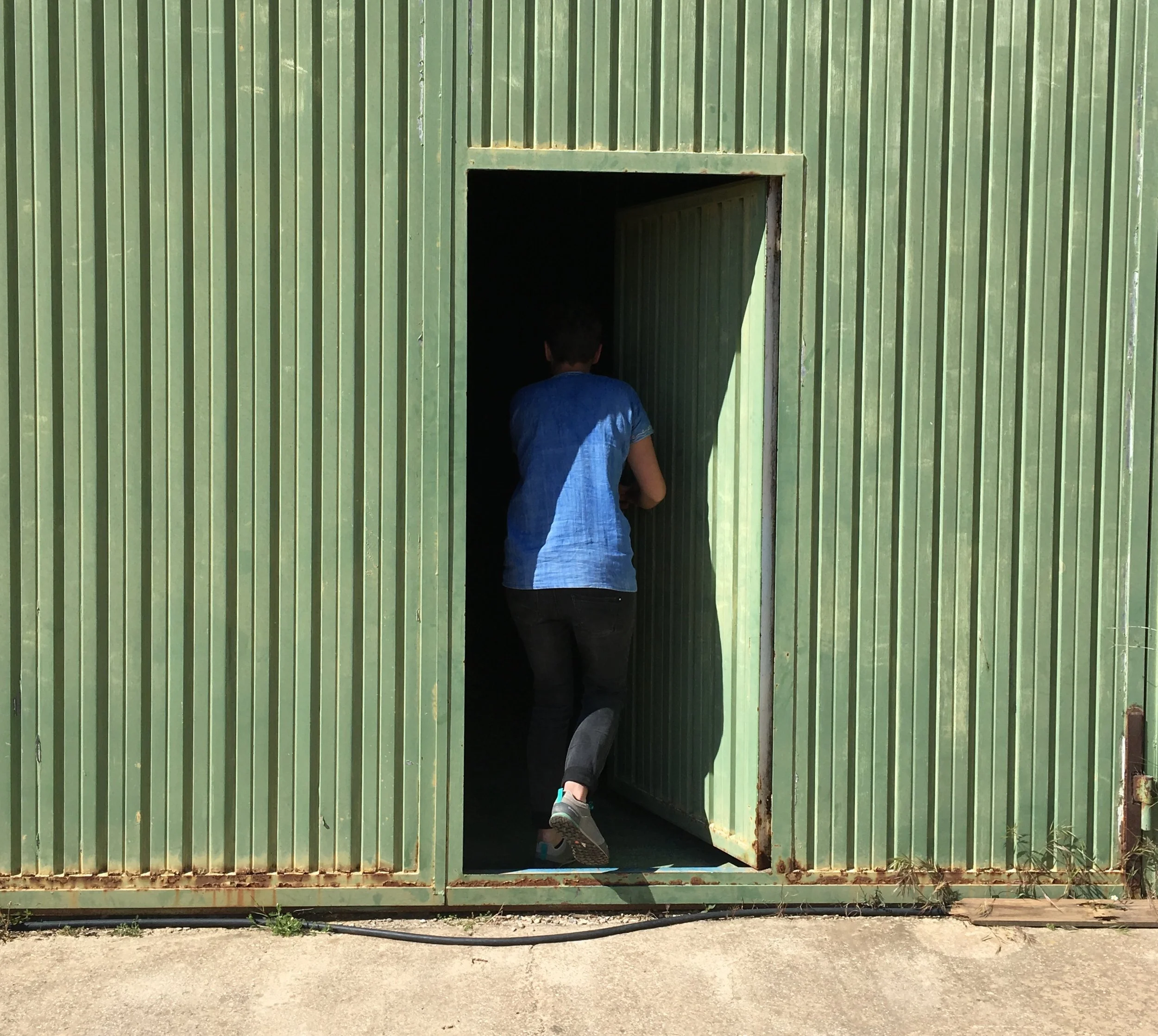 Eva leads us into the "accidental winery"