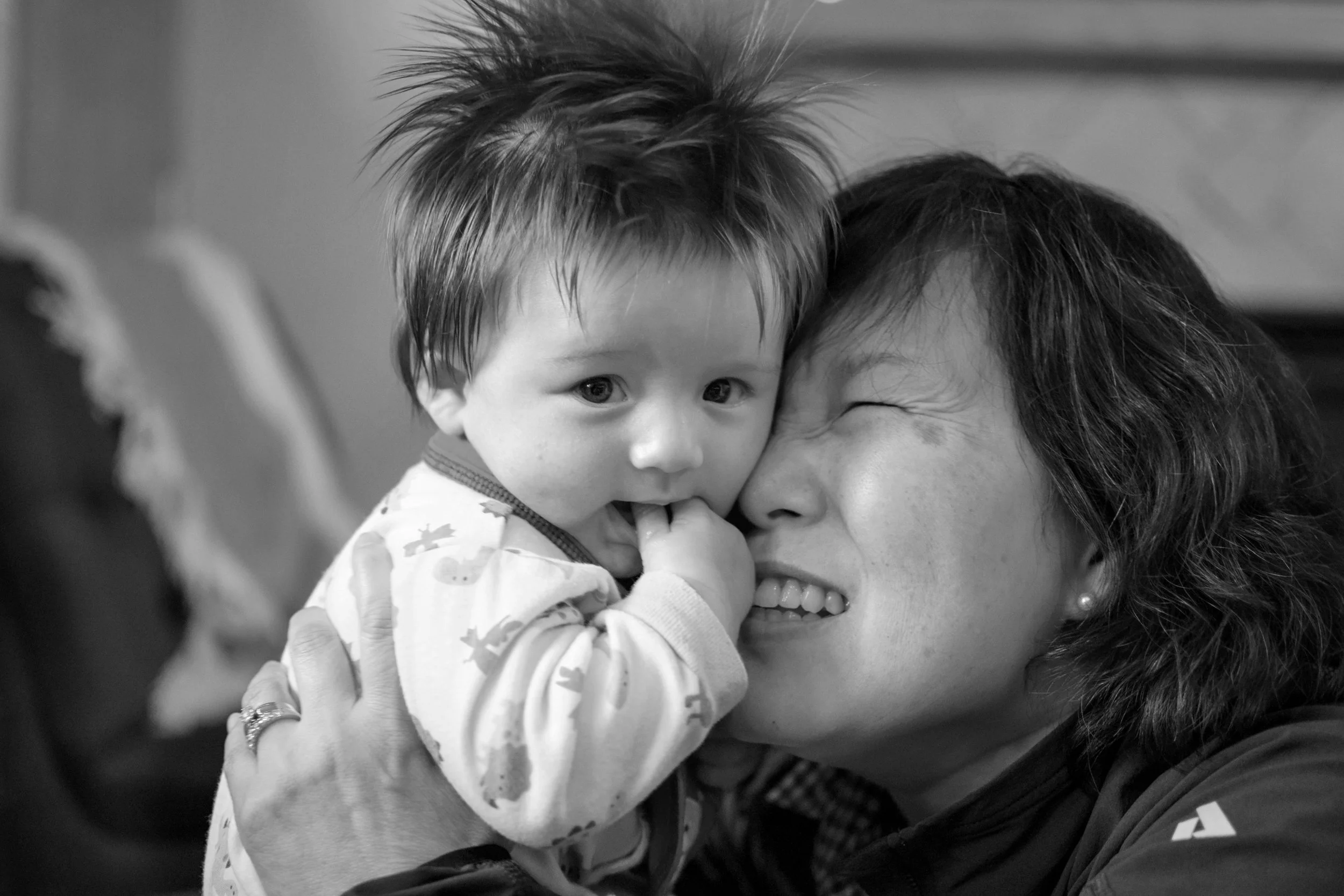 My son and his Halmonie (Korean for Grandma) :) Oh how they love each other!
