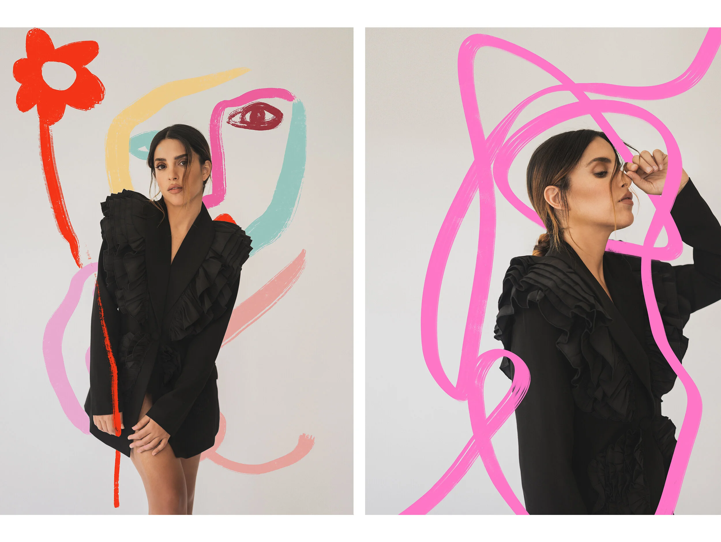  International artist Shira Barzilay, also known as social media sensation  Koketit ,  is best know for her abstract line drawings with a sensual feminine twist.  Shira adorns the images which inspire her daily with her own signature strokes.   For t