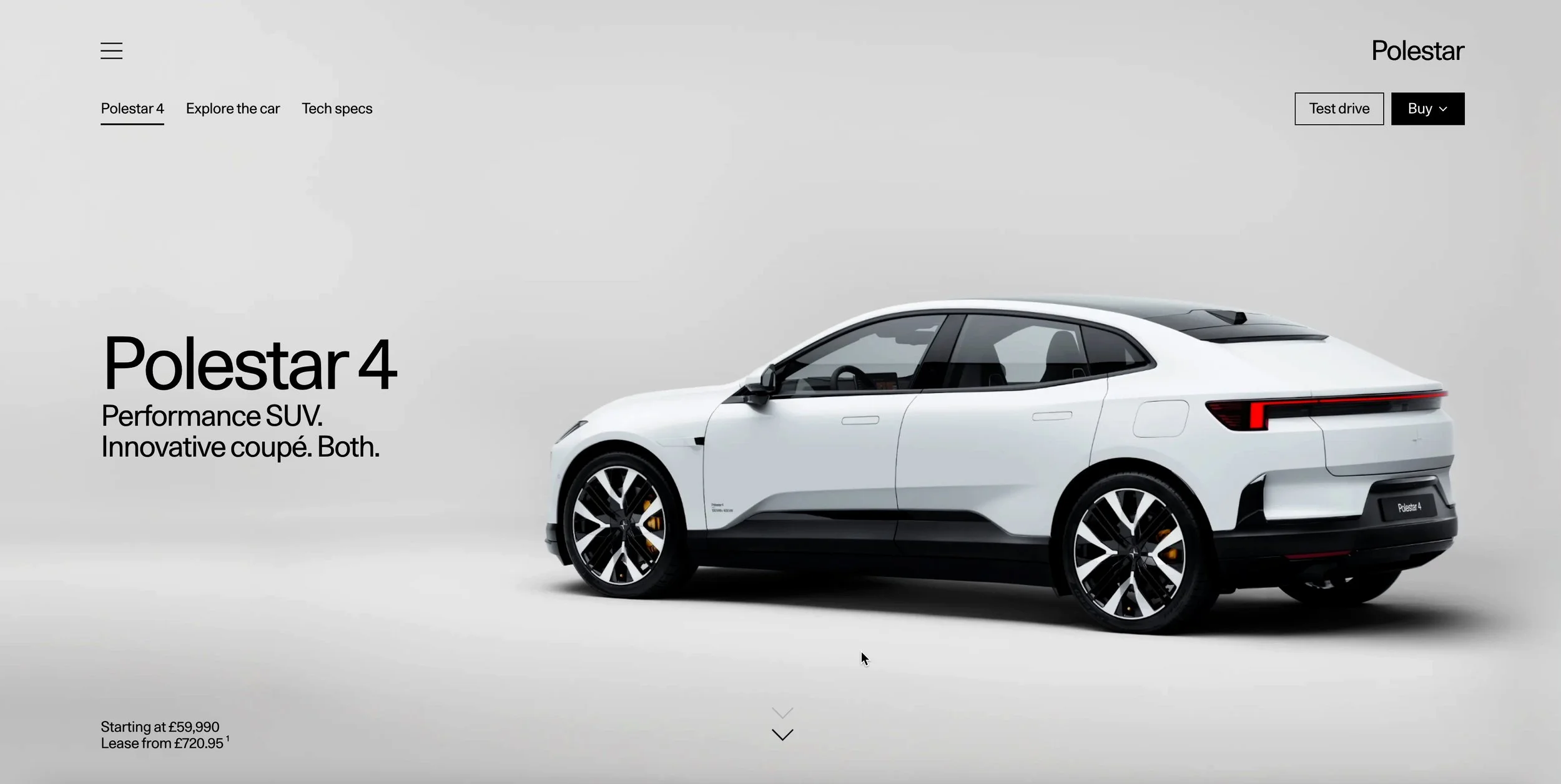  Polestar 4 overview page        My role in the project included creative direction for the design of the web pages, as well as art direction for the images and videos displayed on the car pages. In addition to leading the overall creative vision, I 