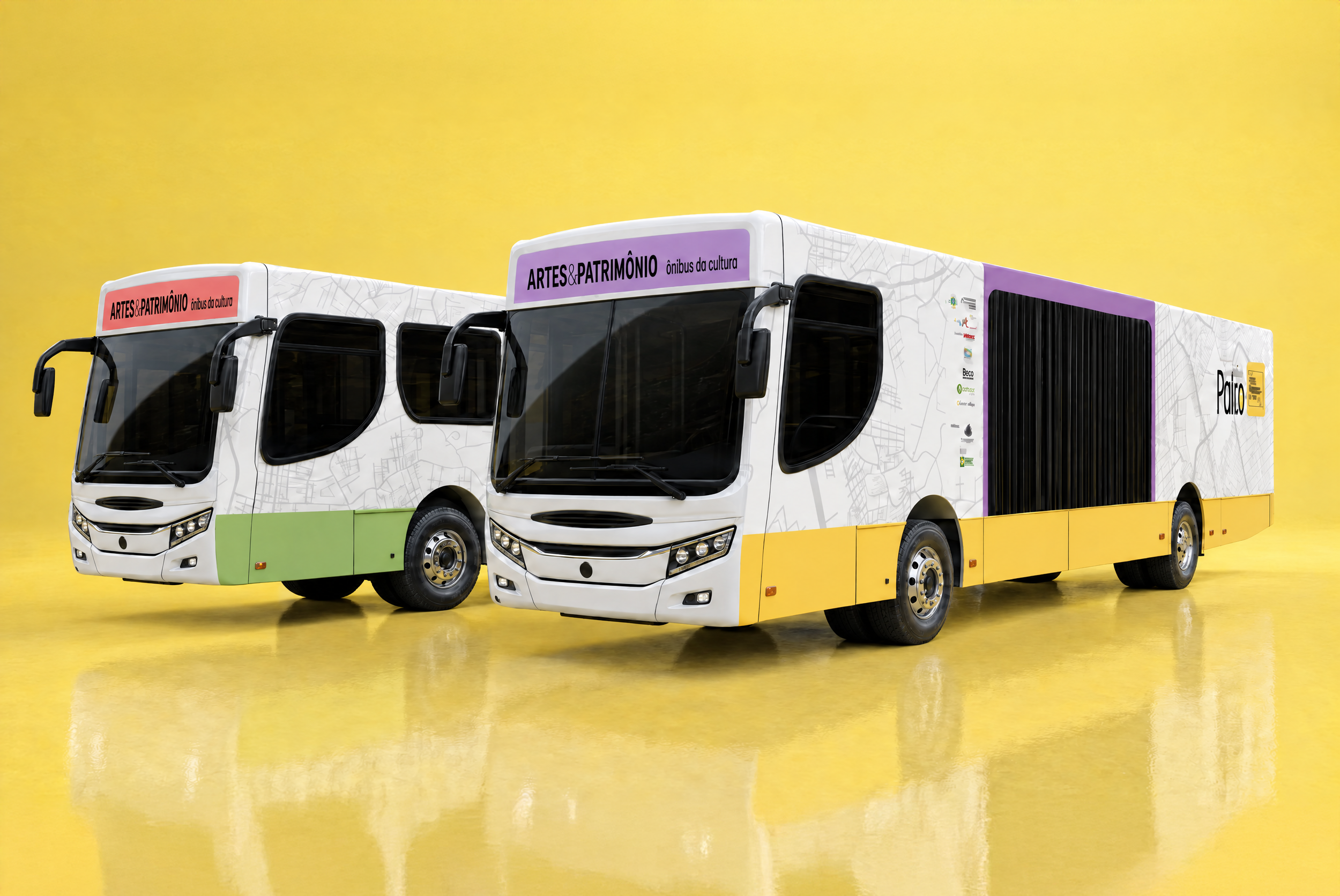 A museum within a bus and a bus that unfolds into a stage