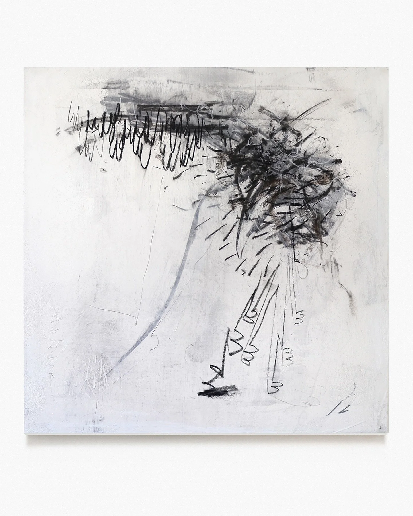 Da Dan&ccedil;a VII. Carv&atilde;o, &oacute;leo, massa acr&iacute;lica, tela. 60 x 60cm. 2024.