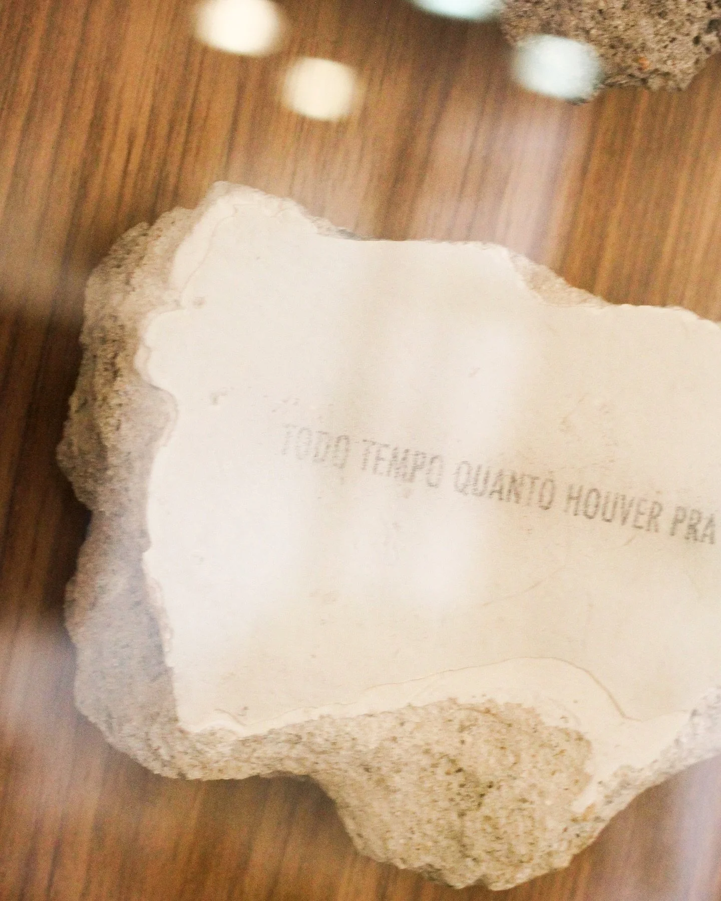 &ldquo;Desbai&atilde;o&rdquo;. Serigrafia com p&oacute; de carv&atilde;o sobre parede dos anos 1950. Tic tac.