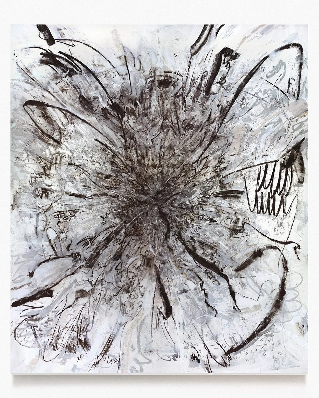 Da Dan&ccedil;a XIII, 2024. Carv&atilde;o, acr&iacute;lica, &oacute;leo, tela. 230 x 185 cm.