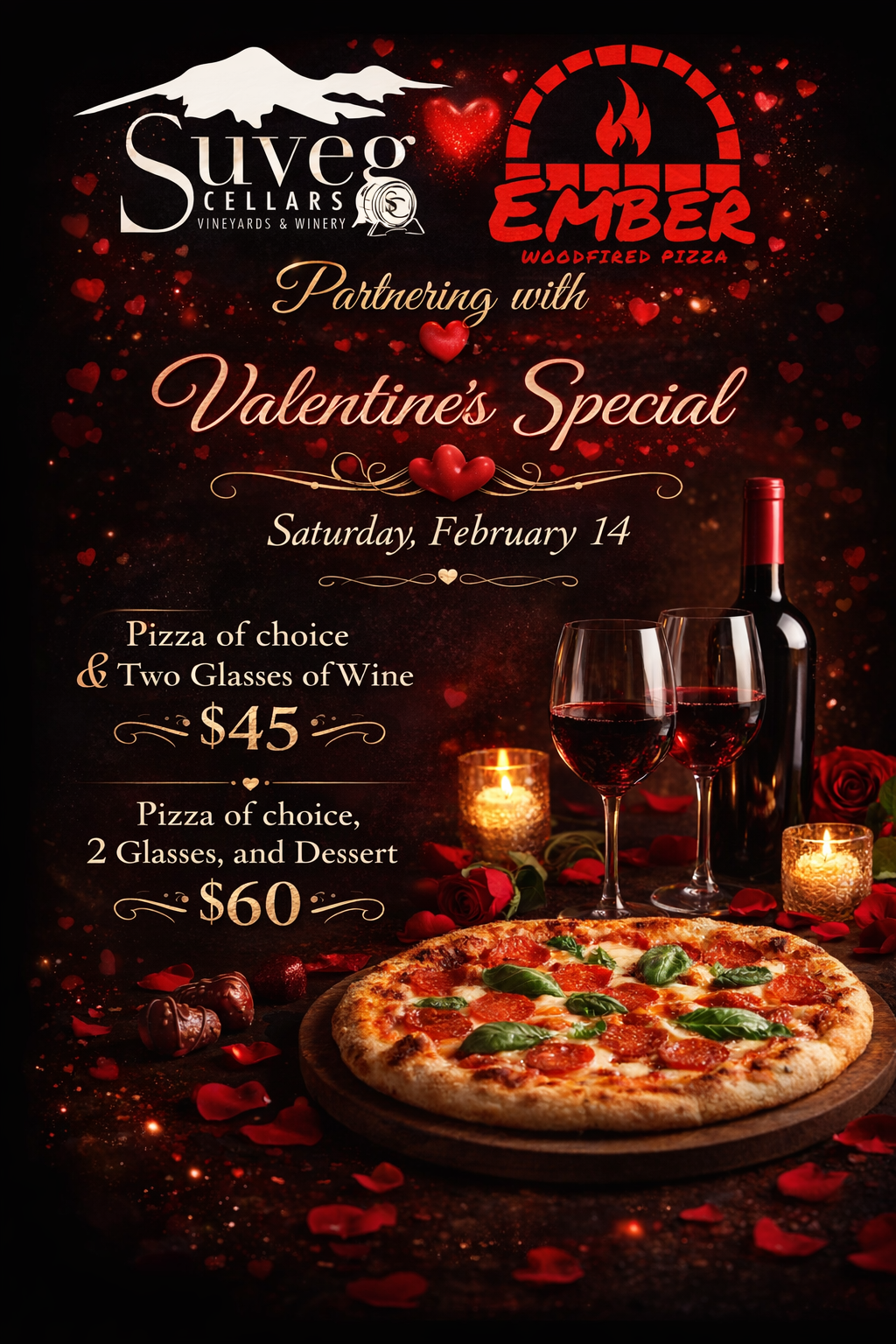 Pizza + Vino Valentine's Date Night