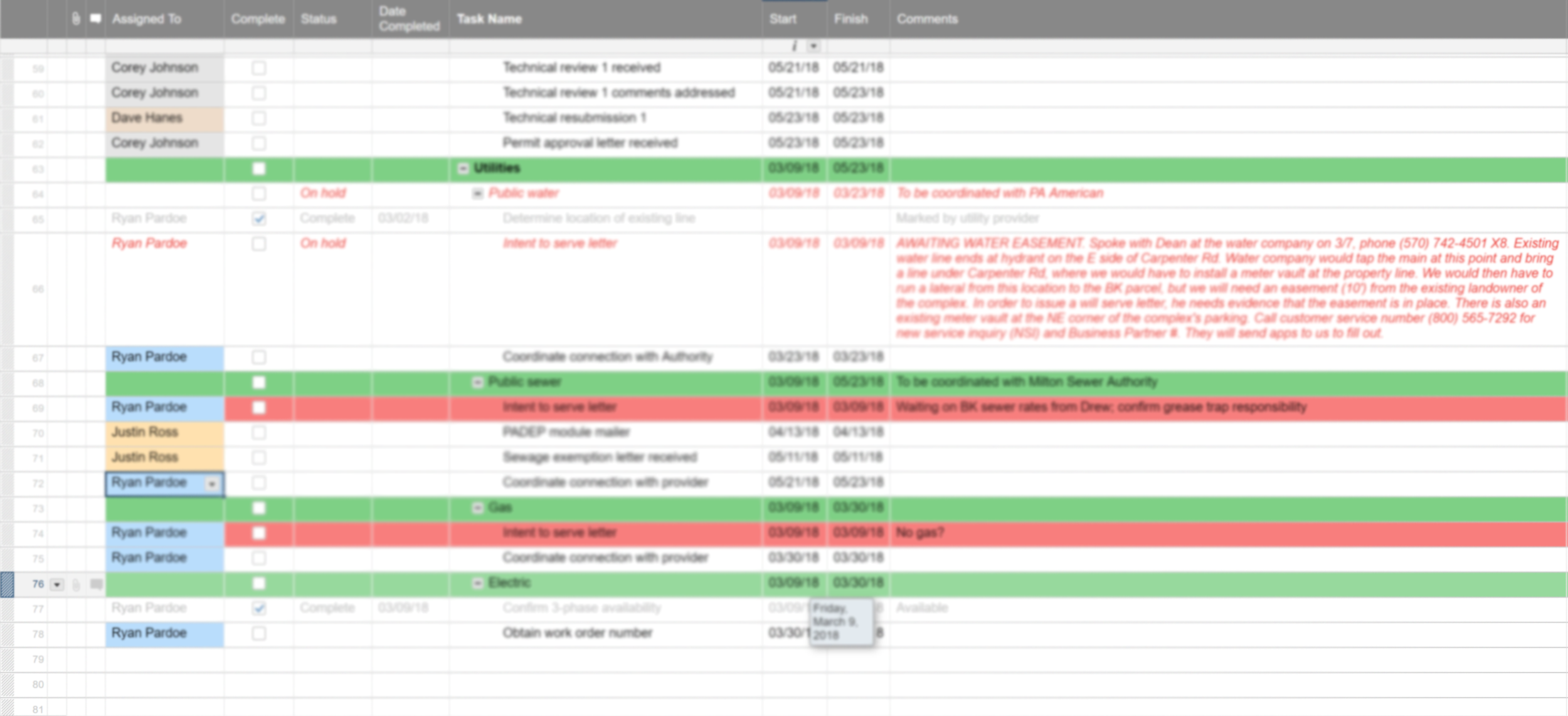 Project management software