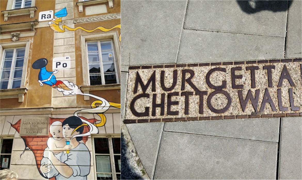 Marie Curie's Museum and Warsaw Ghetto Boundary Markers