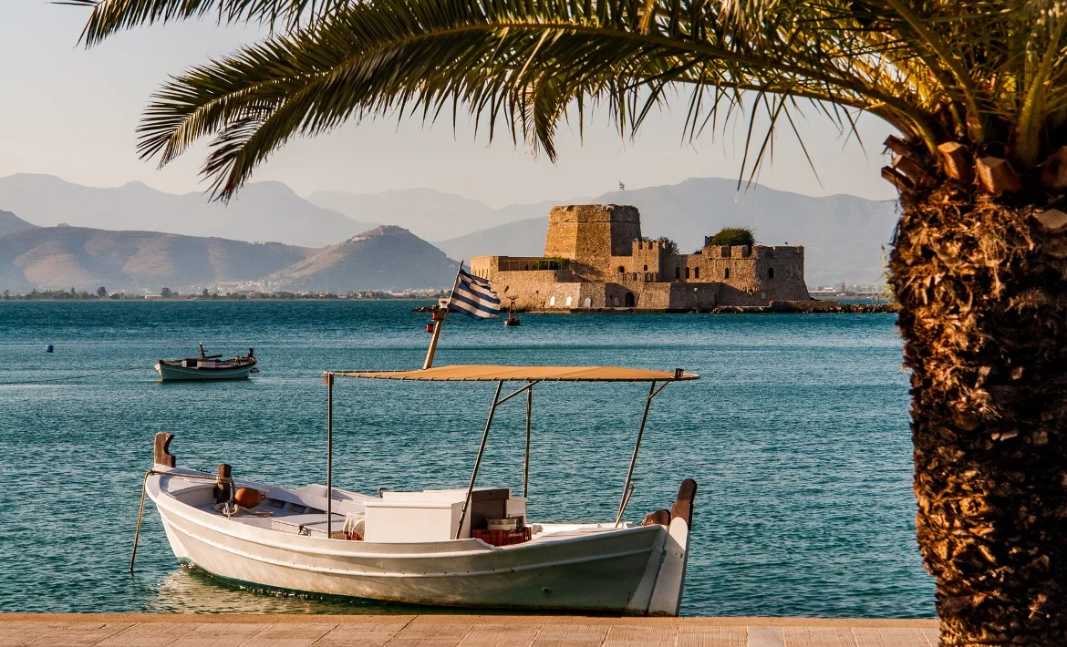 Castle of Bourtzi as seen from Nafplio's marina