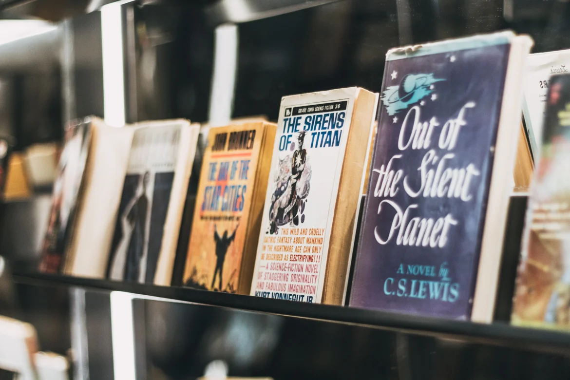 A great variety of science-fiction books is presented in the exhibition