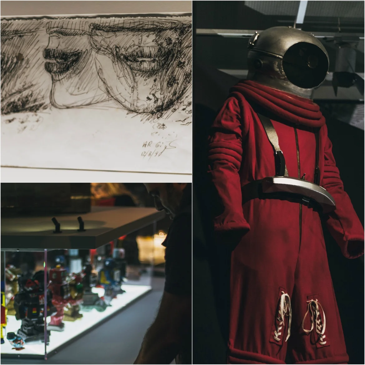 From sketches to robots and astronauts, the exhibition includes a wide range of exhibits