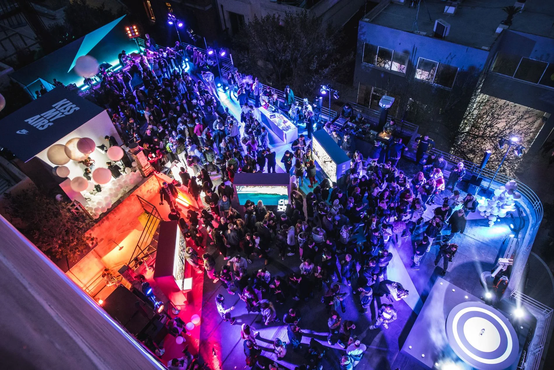 Bios multi-cultural spot as seen from above on another busy event night. Source: Yatzer