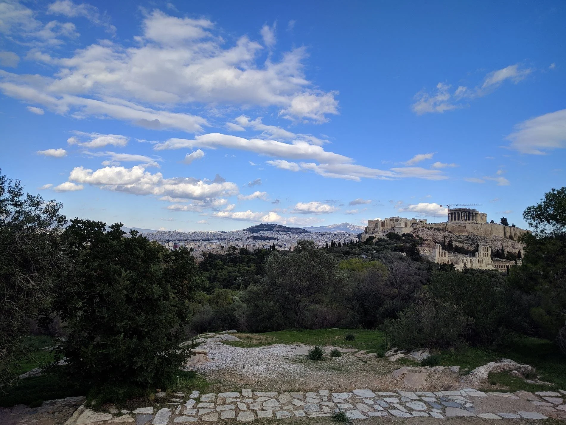 Amazing Acropolis view from Philopappou Hill. Source: Truevoyagers