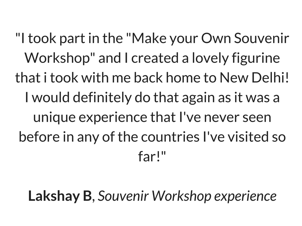 Lakshay's Review for Souvenir Workshop