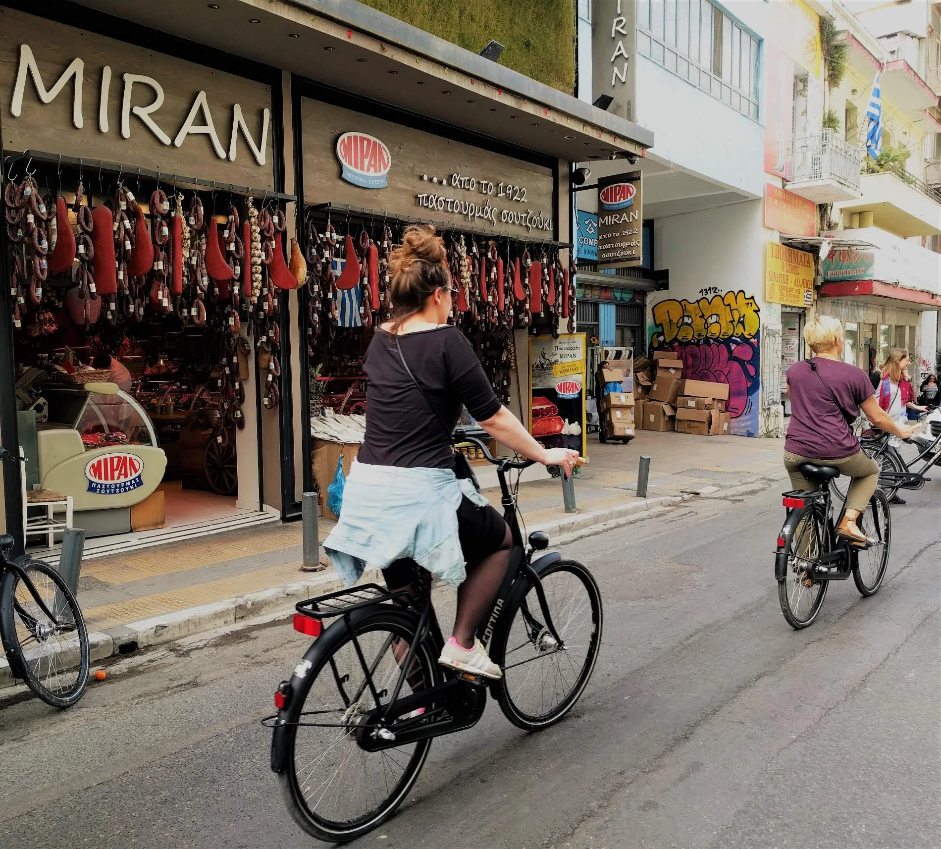 Cycling in downtown Athens isn't easy but is really useful in exploring many of the city's rustic neighborhoods, like Psyrri which is full of hidden gems. Source: Truevoyagers