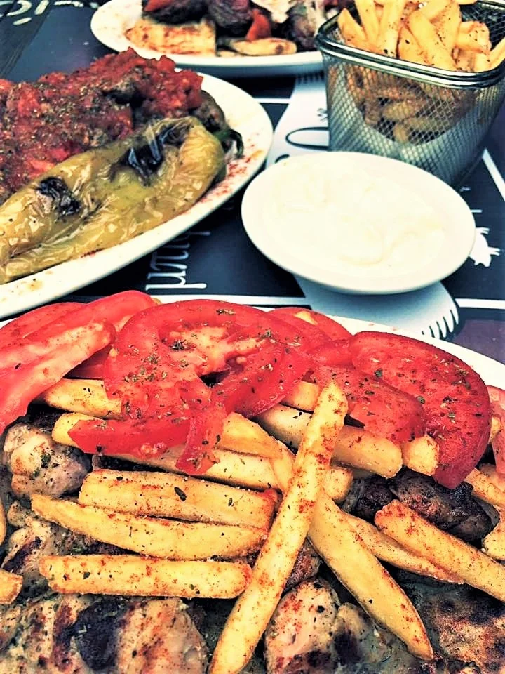 Greek souvlaki at Mpiftekopoleio in Kallithea, Athens. Source: Mpiftekopoleio