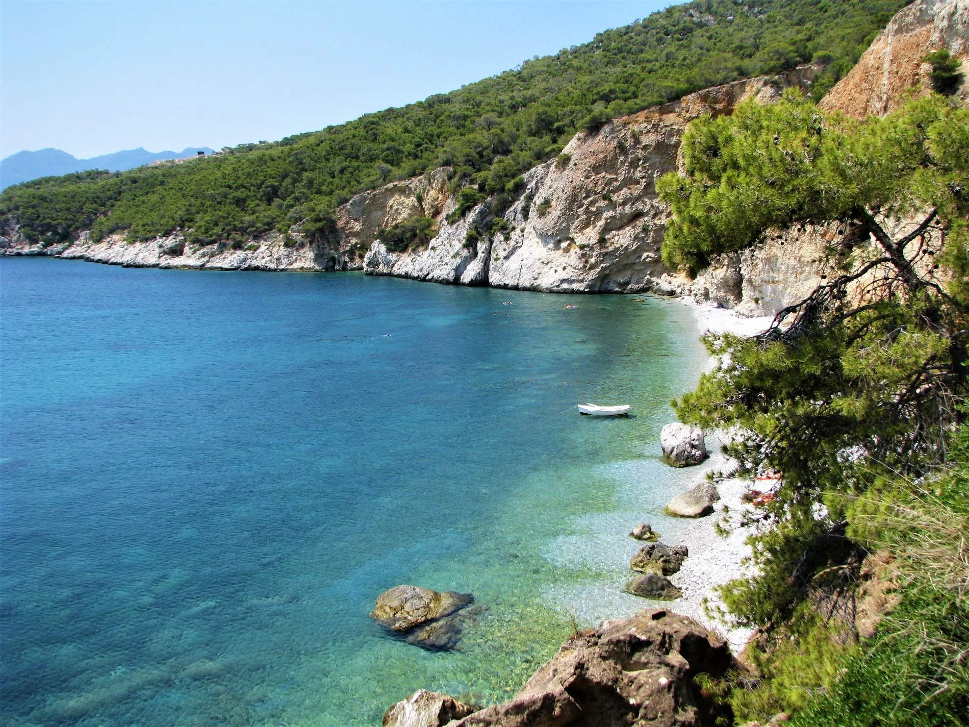 Chalikiada nudist beach in Agistri island. Source: Greece.com