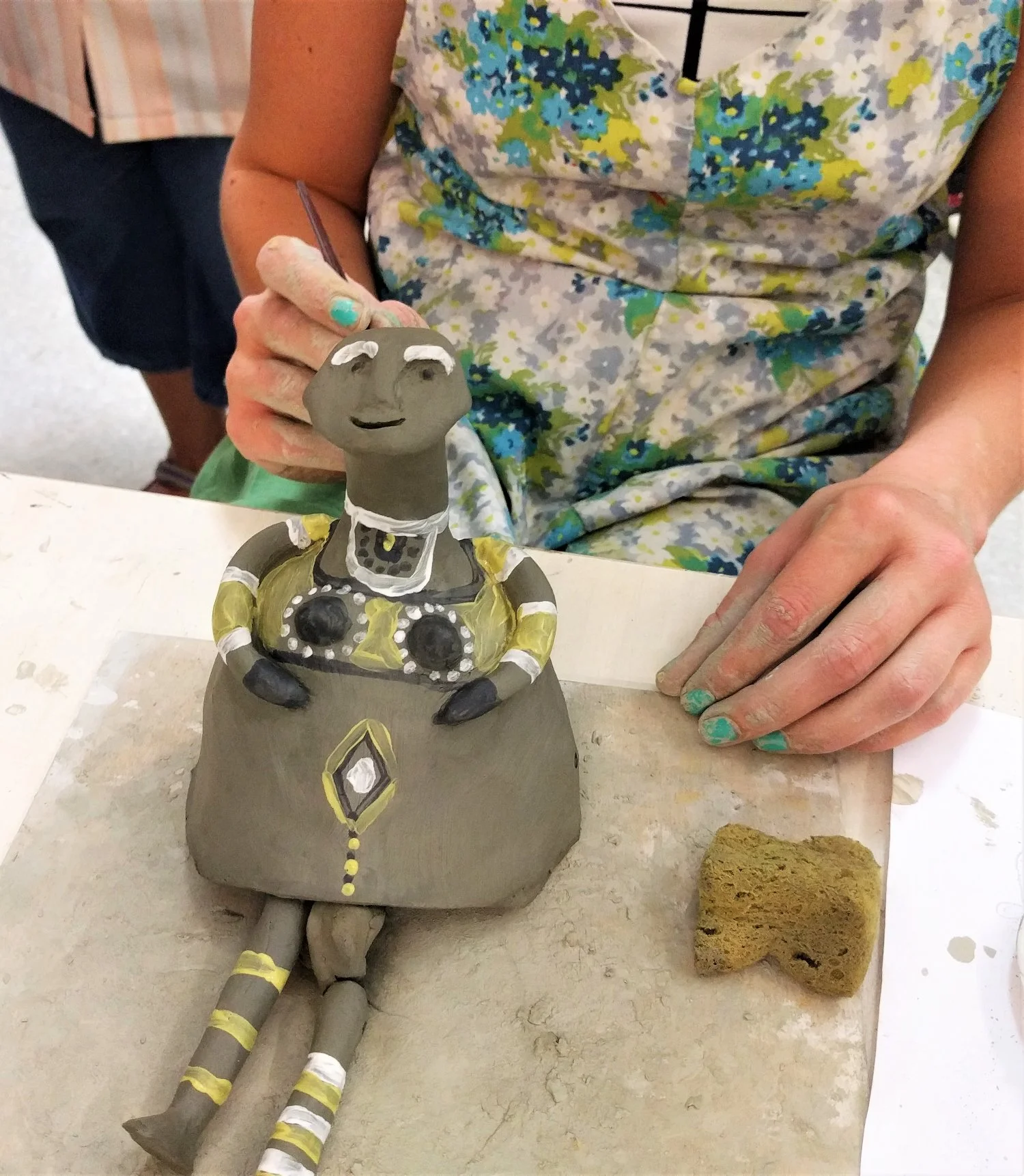 You can select which type of Greek ceramics you will create. e.g. ancient Greek toys