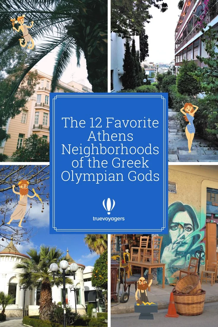 Athens Neighborhoods and the Greek Olympian Gods by Truevoyagers