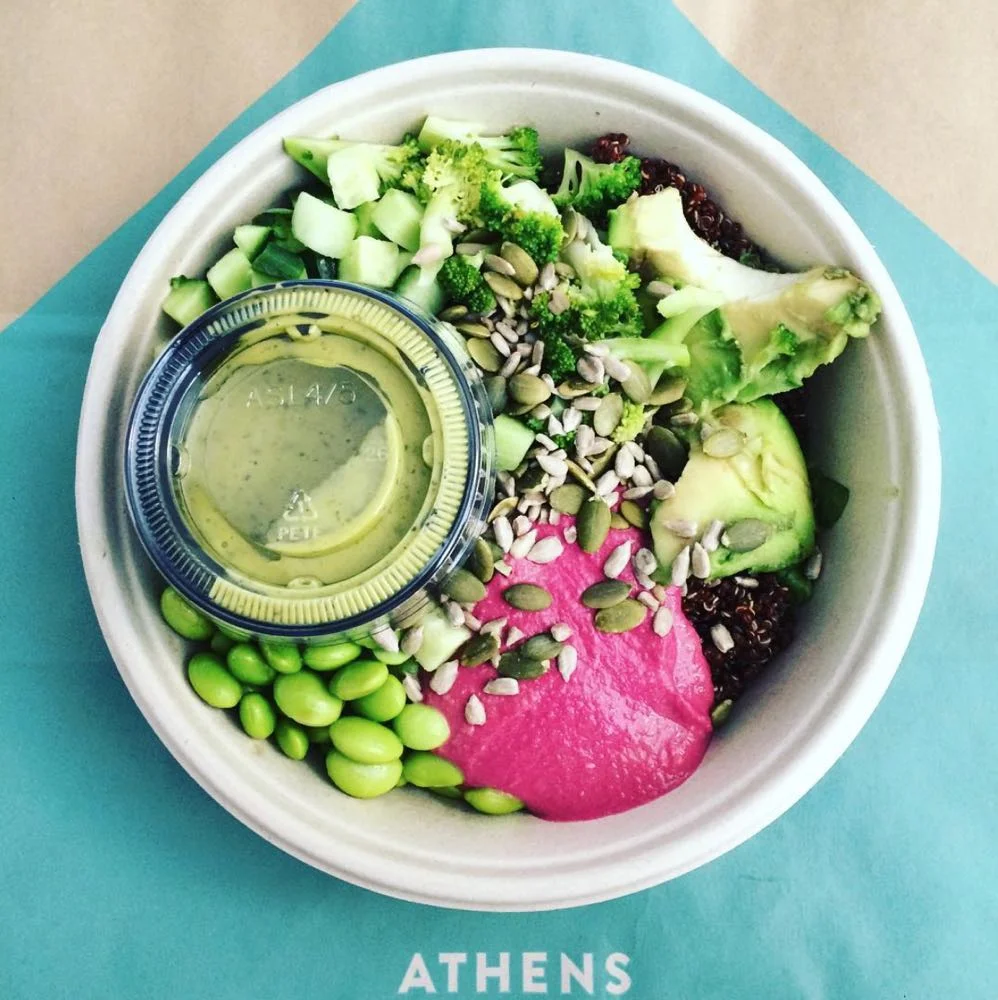 A superfood salad is ideal for your on-the-go lunch, prepared by Holy Greens. Source: 4moms.gr