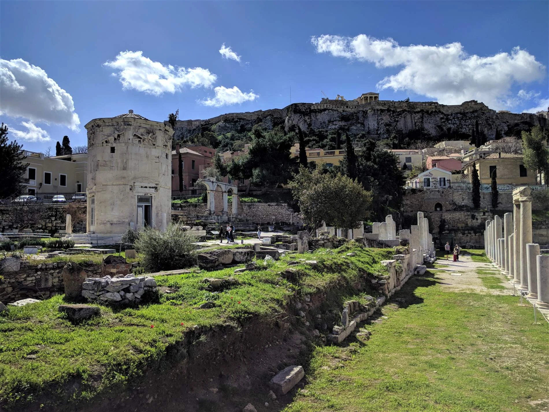 Get to know the Greek culture and make the most out of your visit to this amazing country. Here: the Tower of the Winds right beneath the Acropolis in Athens.