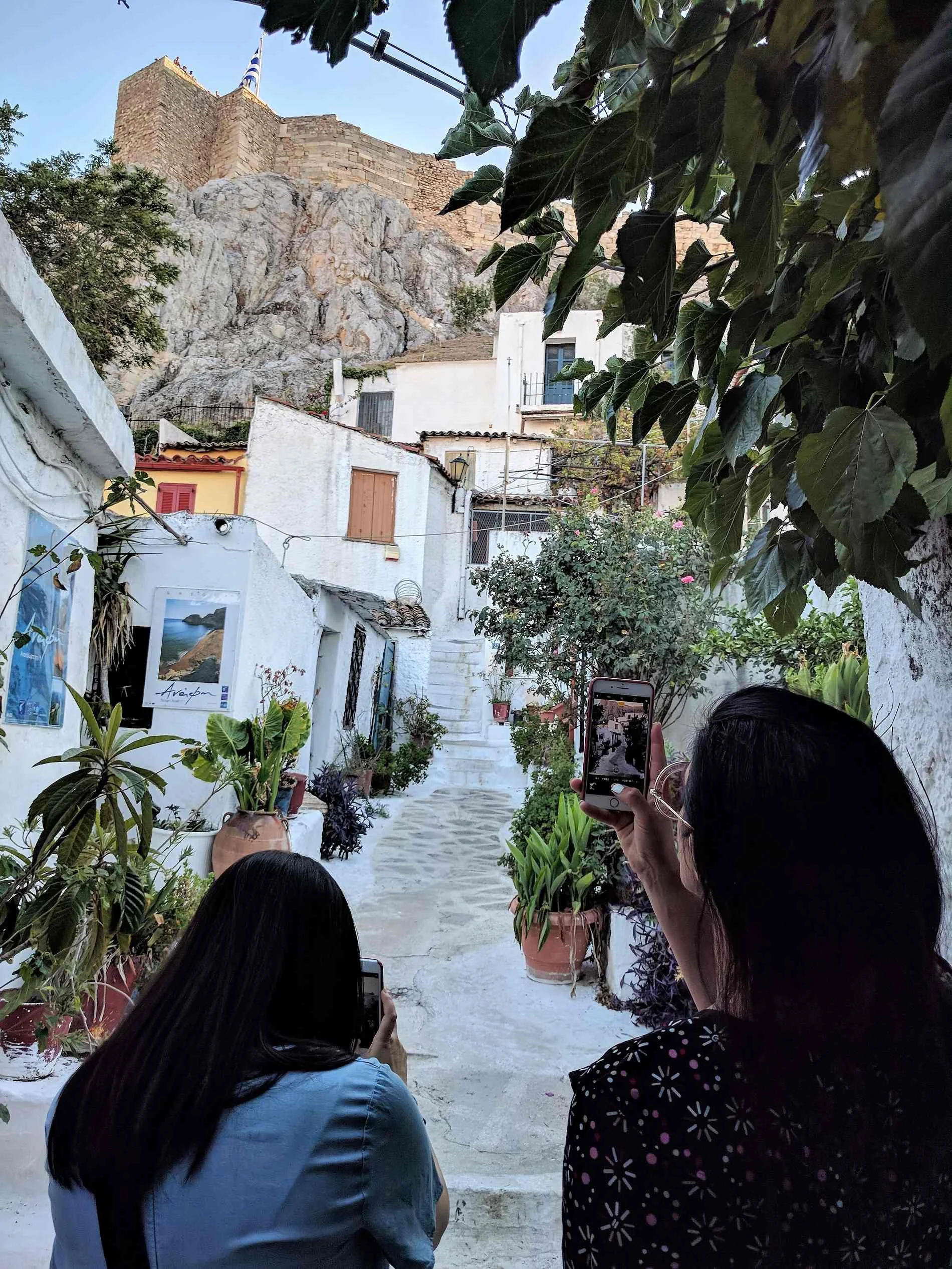 In the quaint Anafiotika neighborhood