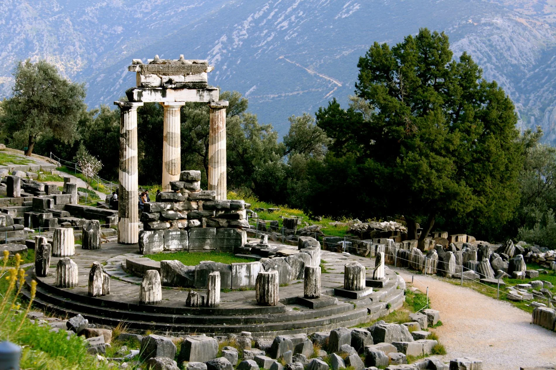 Delphi, the “navel of the world” in ancient Greece