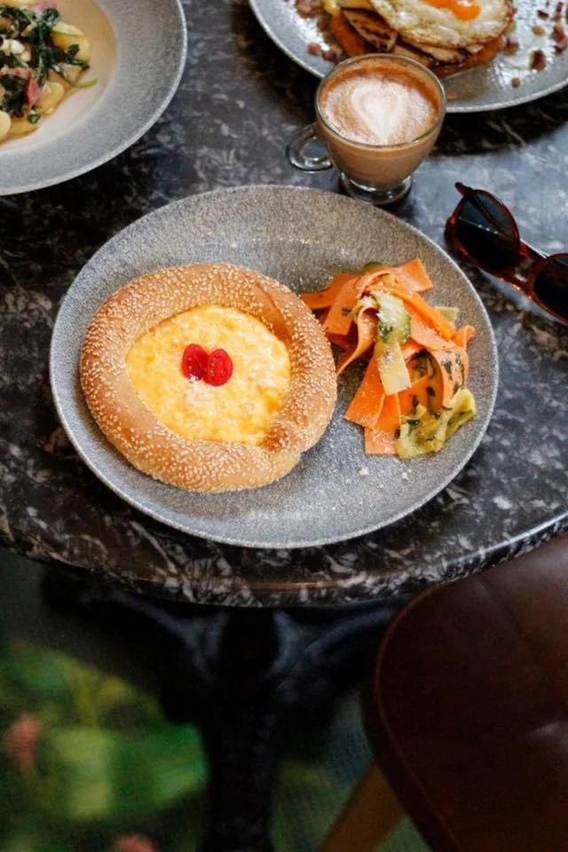 The traditional ‘ koulouri ’ served with a twist at Beauty killed the beast in Keramikos. Source: Beauty killed the beast