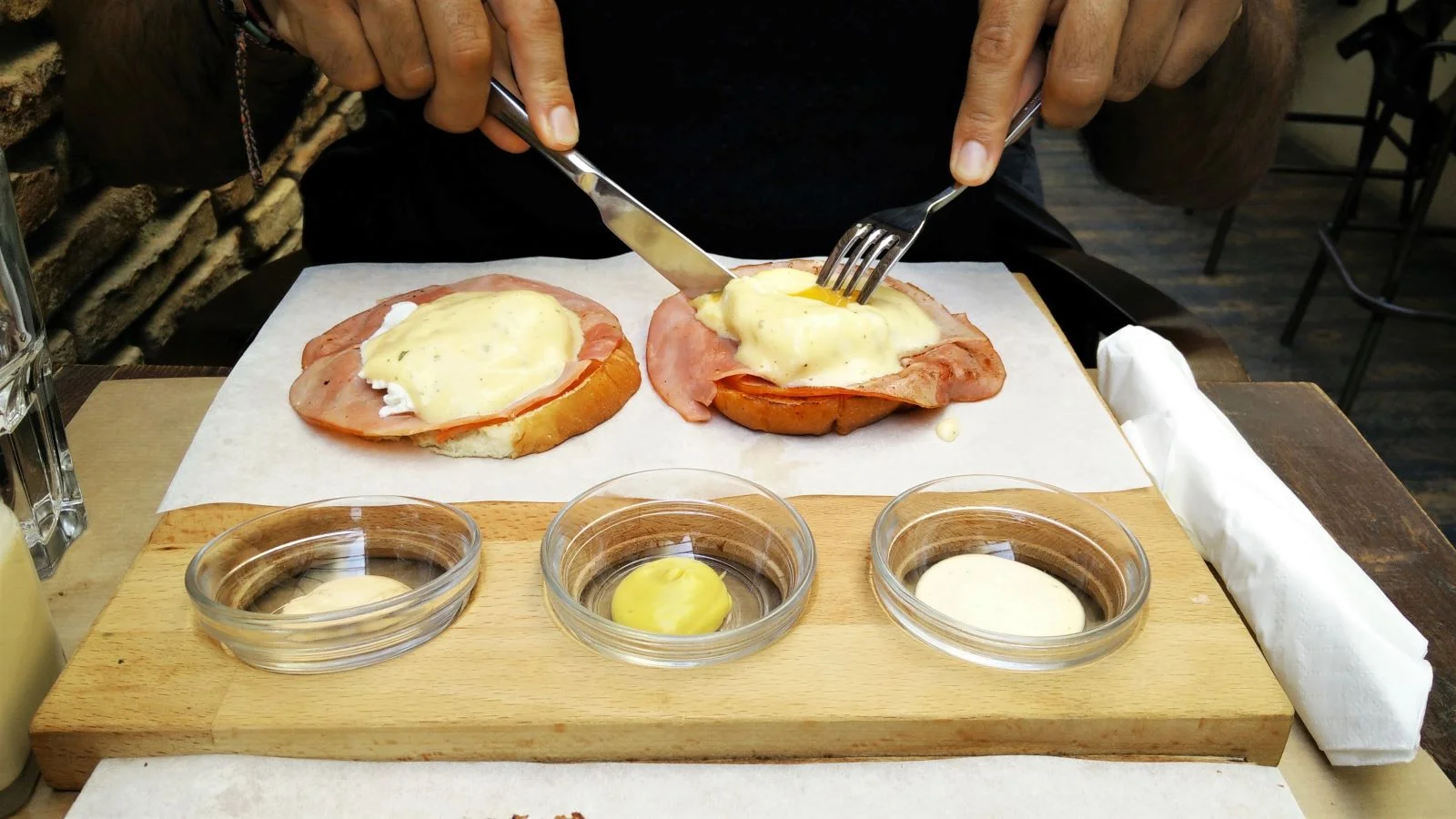 Momo’s brunch options are endless, but Benedict eggs are our own personal favorite.