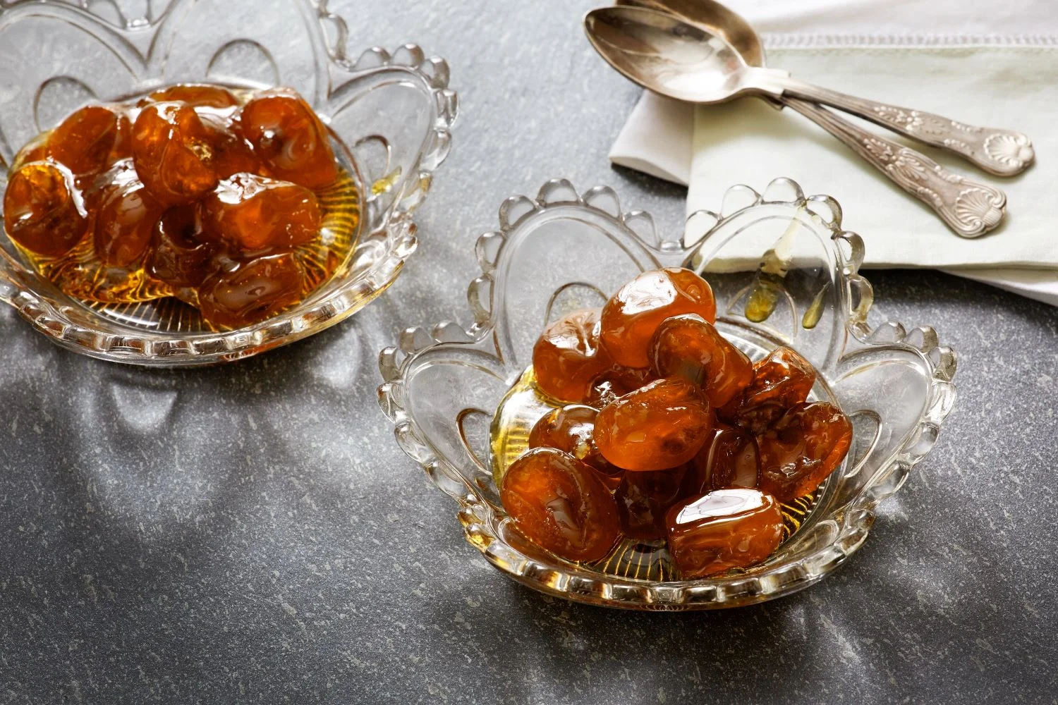 The ultimate accompaniment to Greek coffee, spoon sweets come in a great variety of flavors. Almost all fruit can be turned into a spoon sweet. Here, the traditional kumquat from the island of Corfu. Photo source: flynews.gr