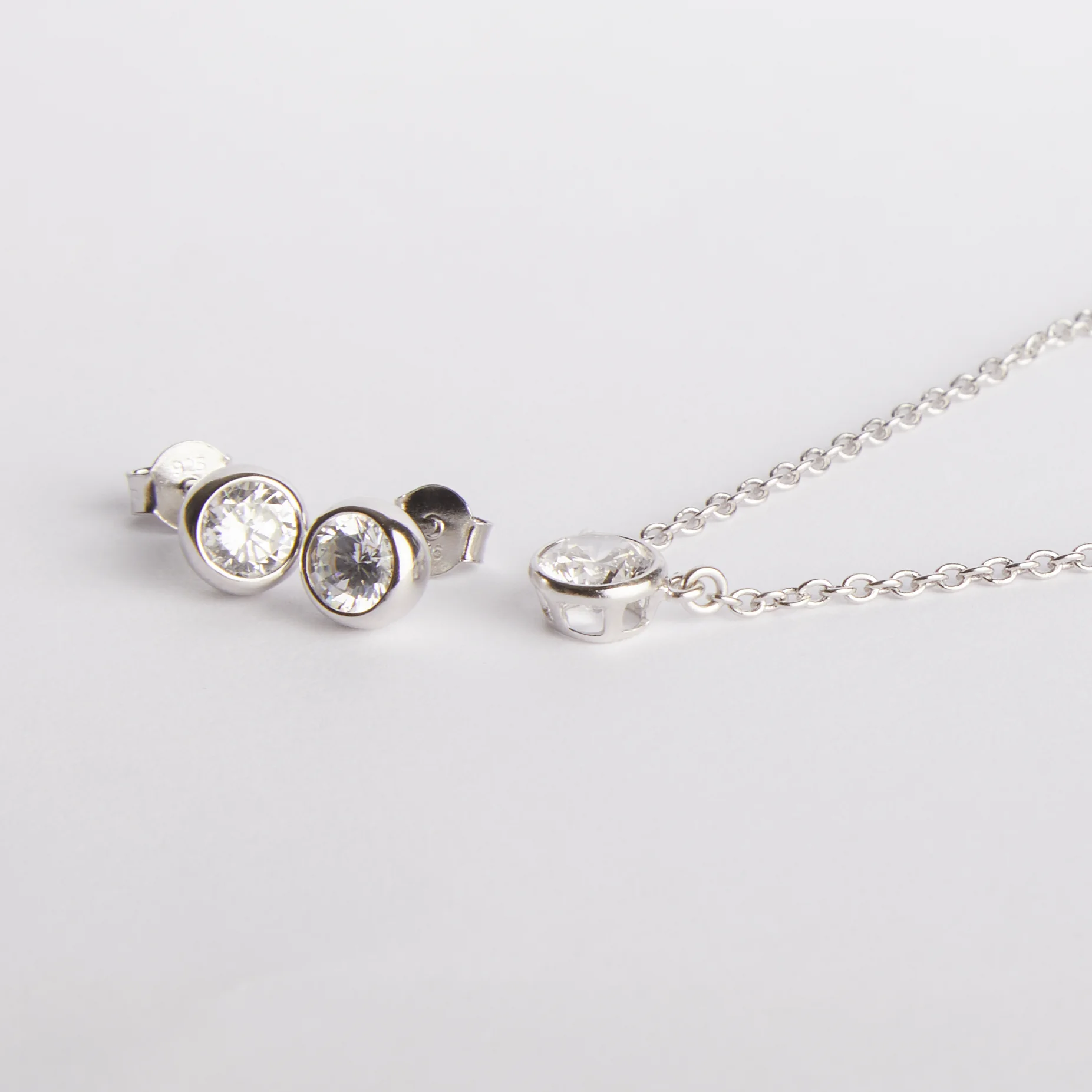 Sterling Silver CZ Set