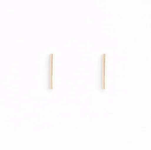 9ct Gold Small Bar Earrings