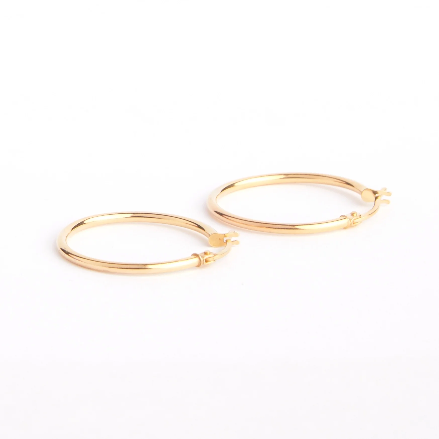 9ct Gold Medium Hoops