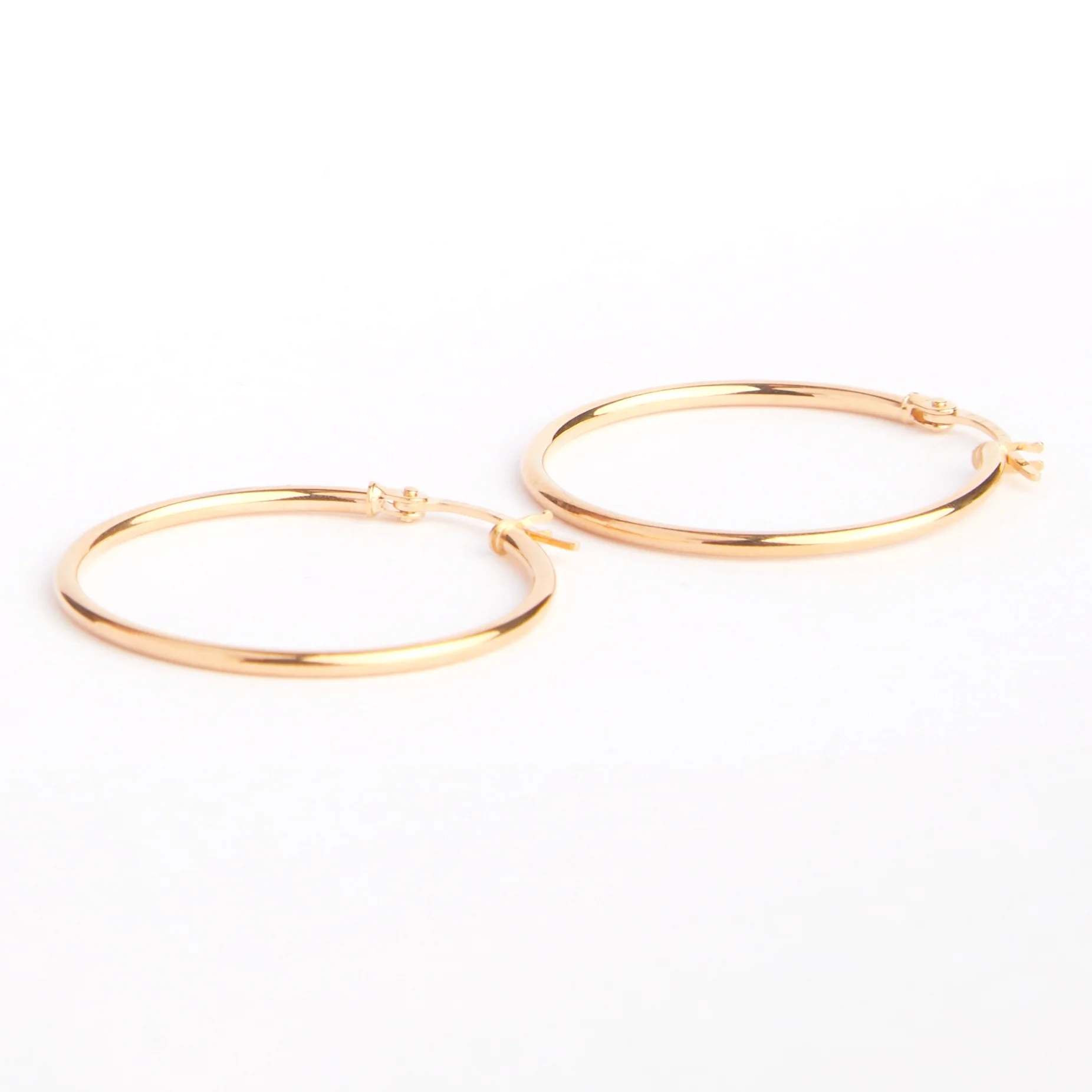 9ct Gold Large Hoops
