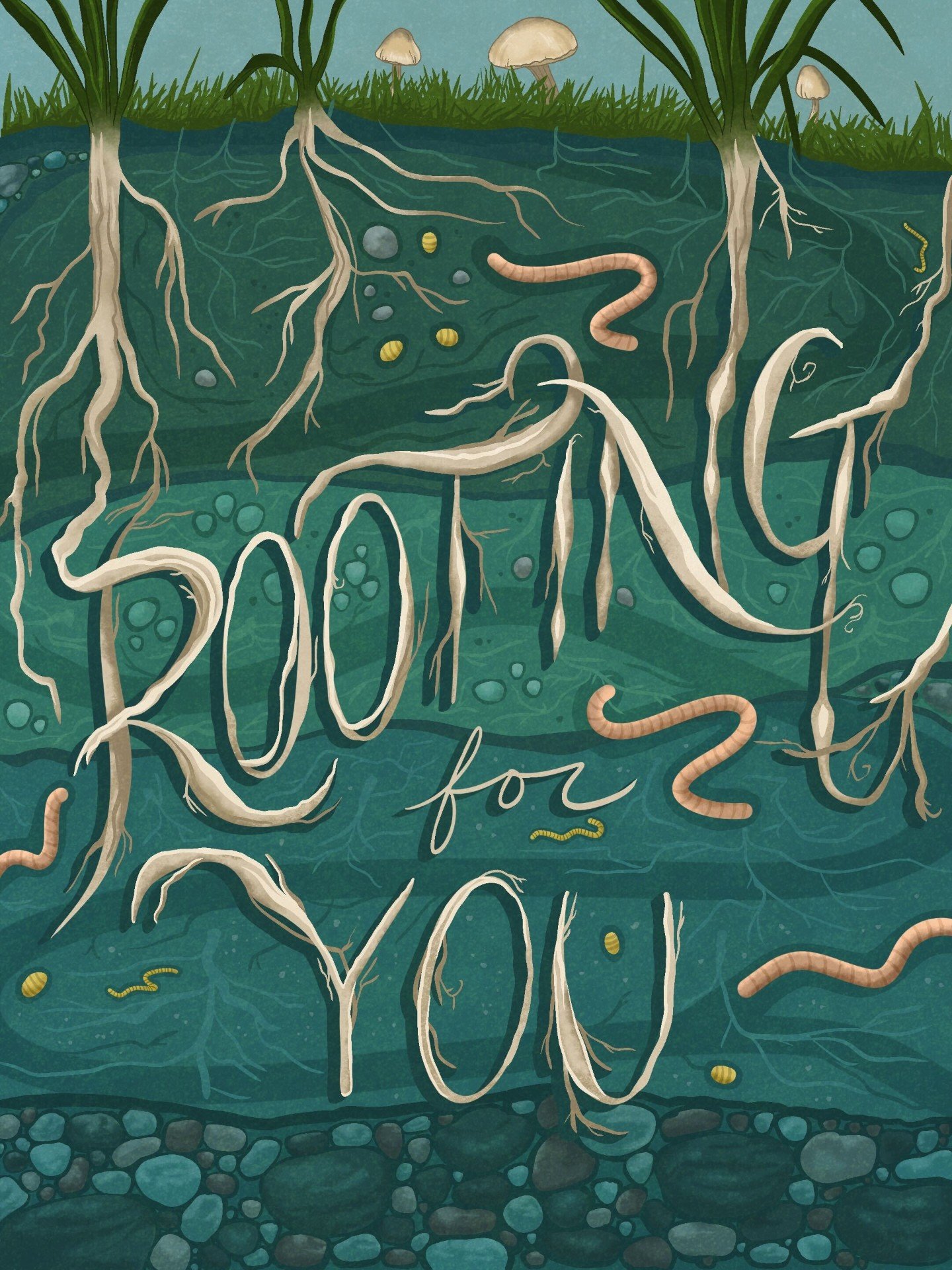Our next prompt is here &mdash; this one's about support, being there for each other. Roots hold each other up underground, quietly, where no one's watching.

Art by @lauradjones ✂️

#papercutcollective #noaiart #womenwhodraw #illustratorsofinstagram
