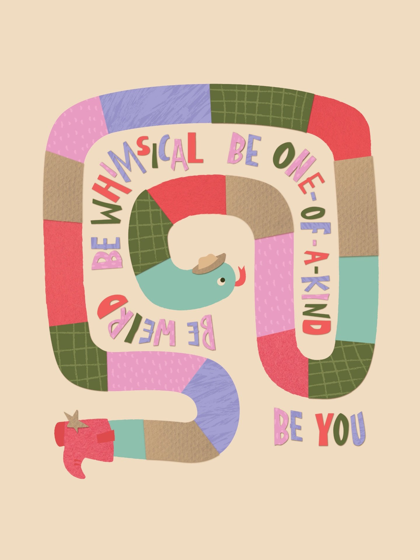 Our next prompt is here &mdash; One in a Million. Be fully, unapologetically you &mdash; it's what makes the world richer, more meaningful, and more beautiful.

Who says a snake can't be a cowboy? Be whimsical. Be one-of-a-kind. Be weird. Be you.

Ar