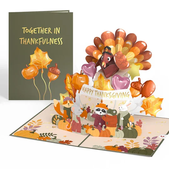 LP7377_WoodlandAnimalsThanksgivingDayParadePop-UpCard_CoverOverview.webp