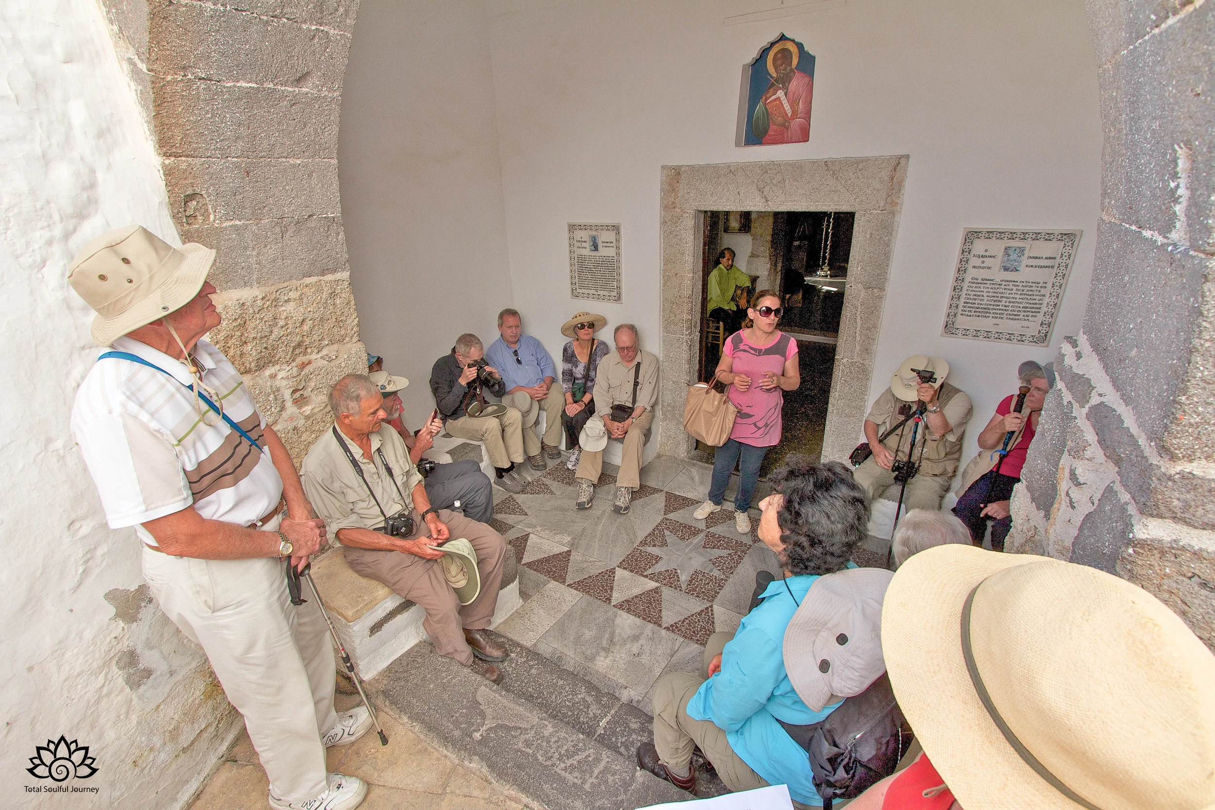 The entrance to the Cave of the Apokalypsis . Photo by Paul Garrett