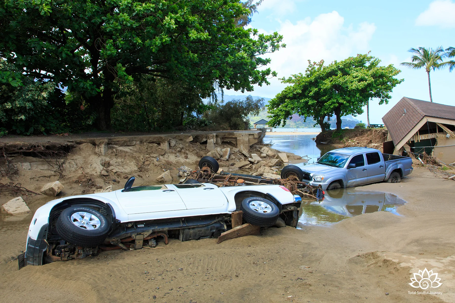 Flood Damage in Hanalei. Photography by Paul Garrett