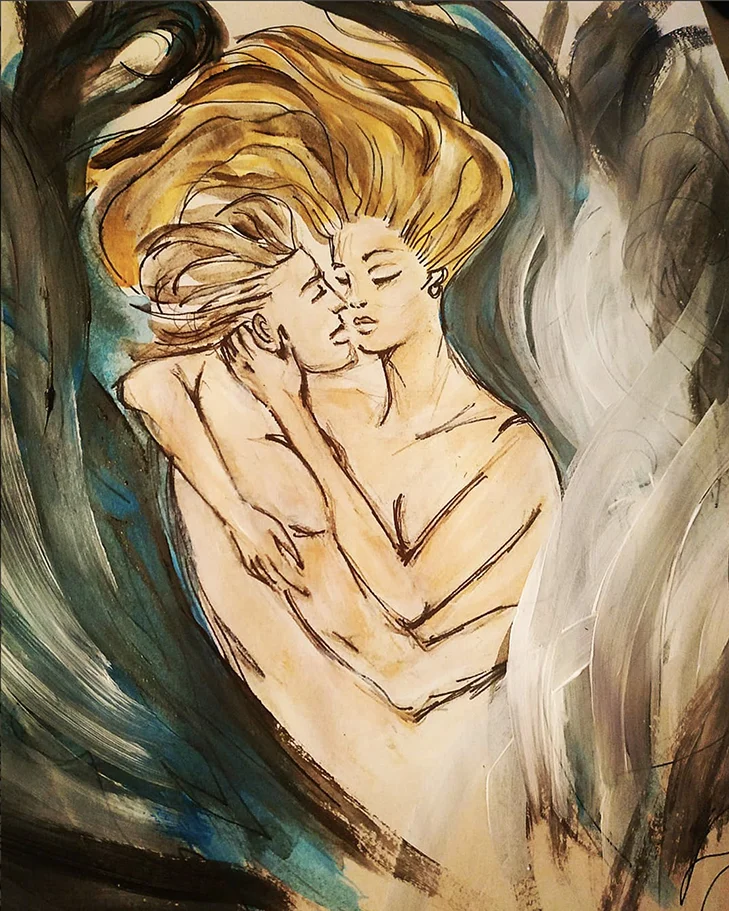 The Twin Flame Journey is a process of Awakening. “Reunion” by Ayla. Please Visit her Instagram at @aylabkyoga